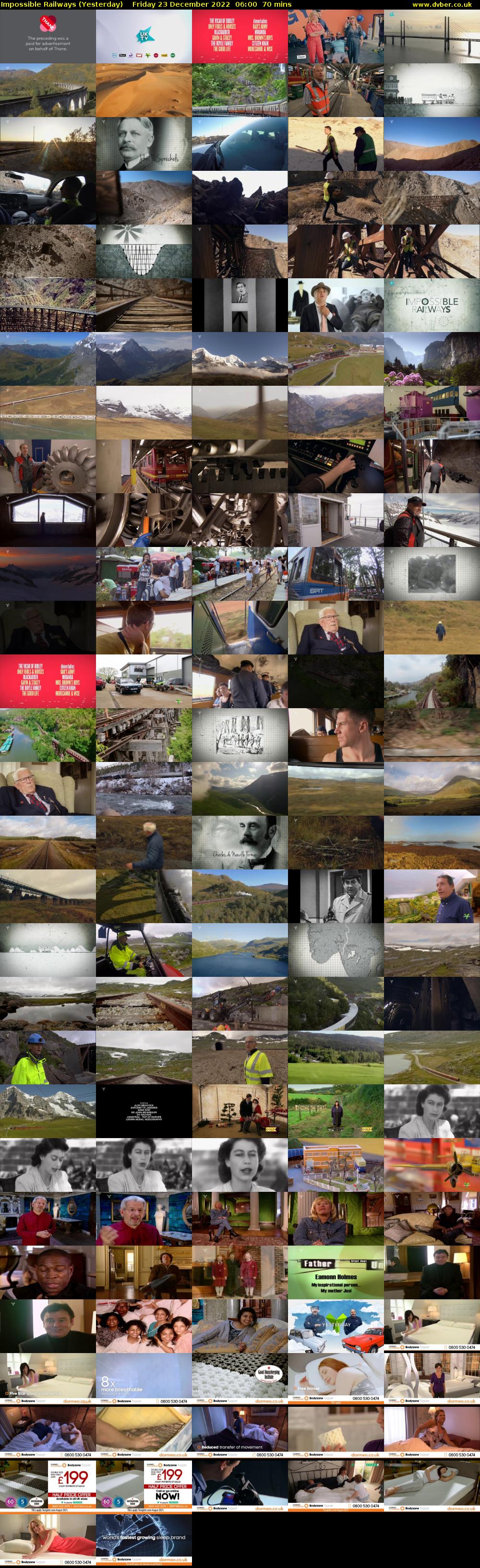 Impossible Railways (Yesterday) Friday 23 December 2022 06:00 - 07:10