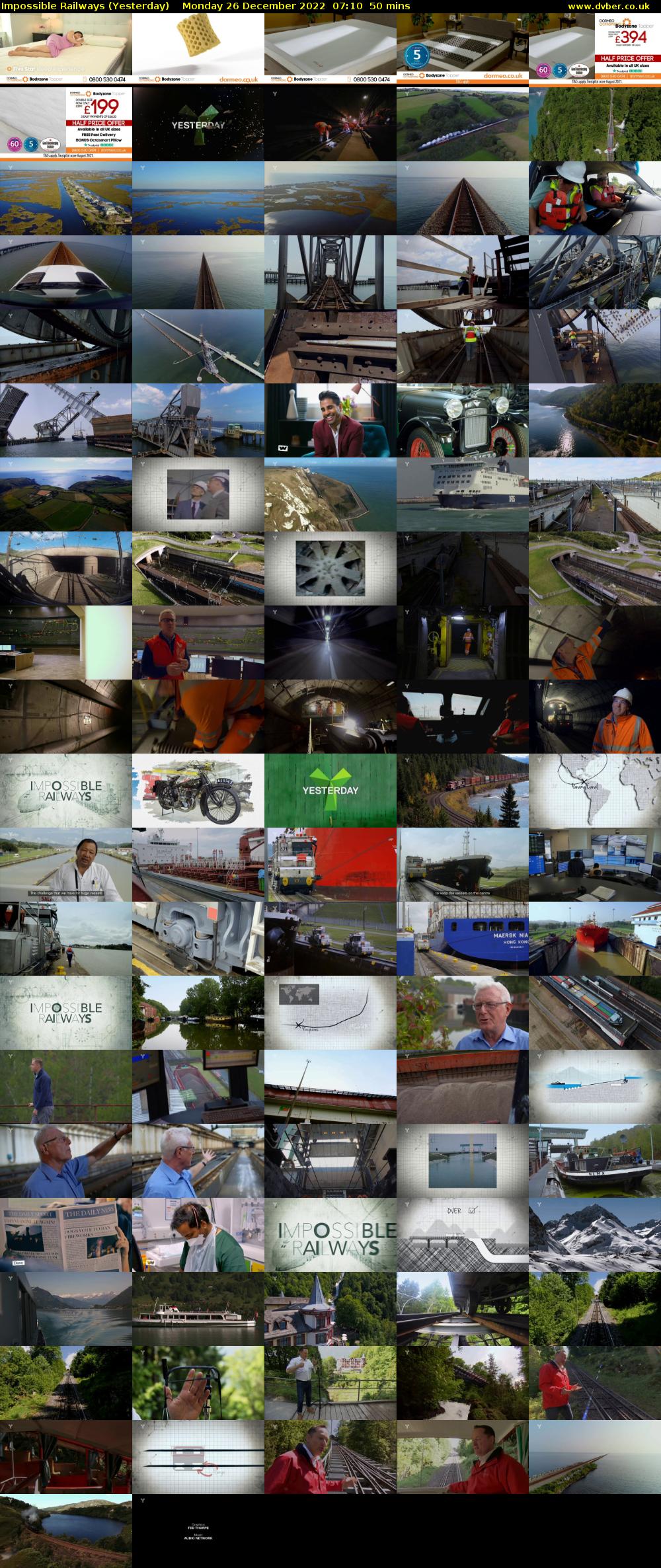 Impossible Railways (Yesterday) Monday 26 December 2022 07:10 - 08:00
