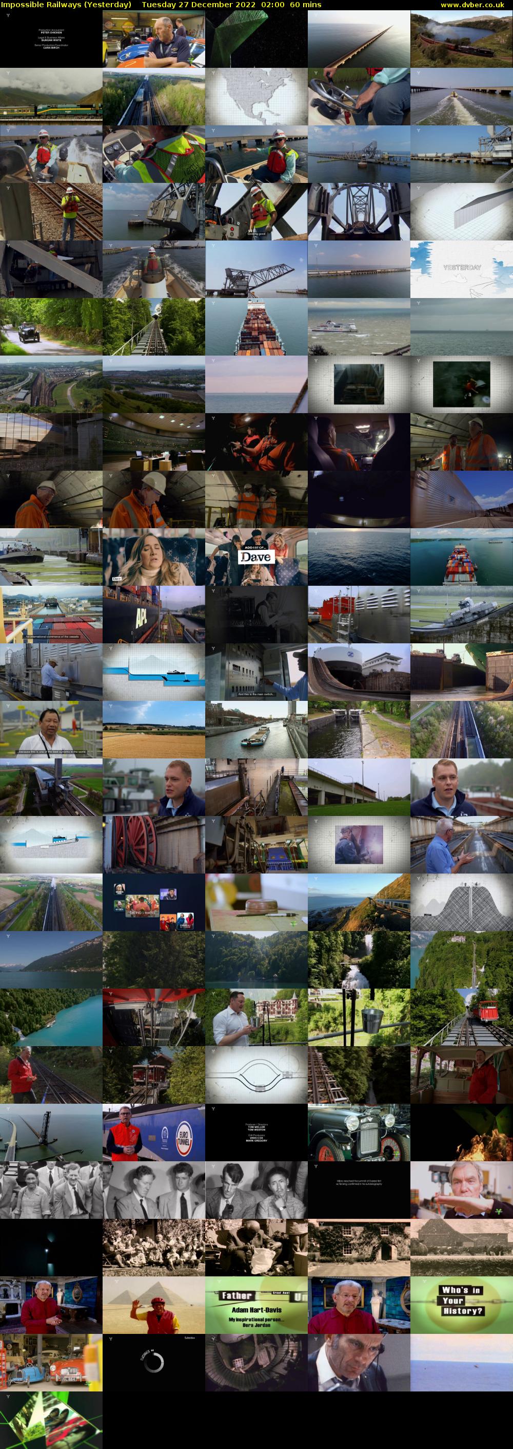Impossible Railways (Yesterday) Tuesday 27 December 2022 02:00 - 03:00