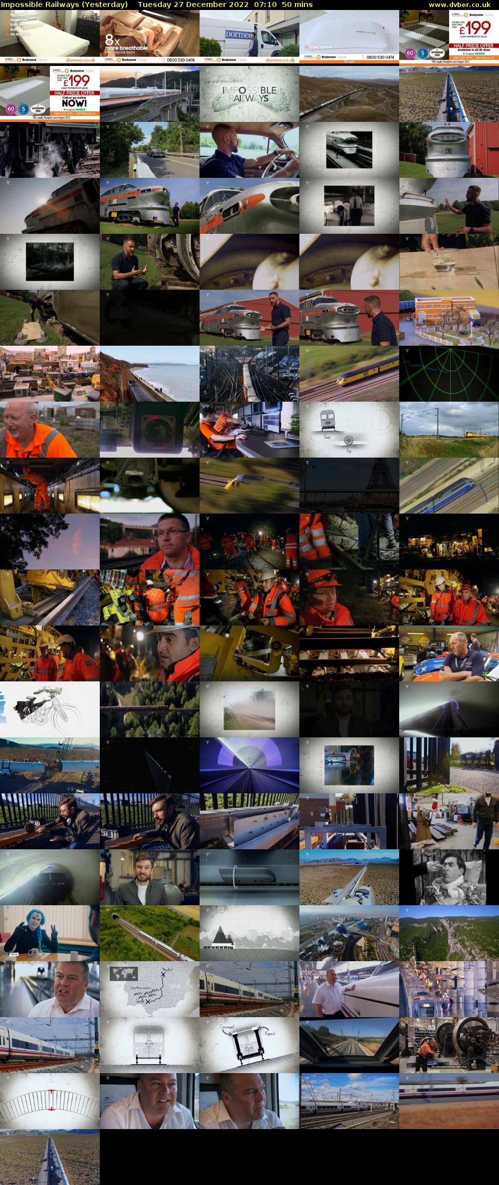 Impossible Railways (Yesterday) Tuesday 27 December 2022 07:10 - 08:00