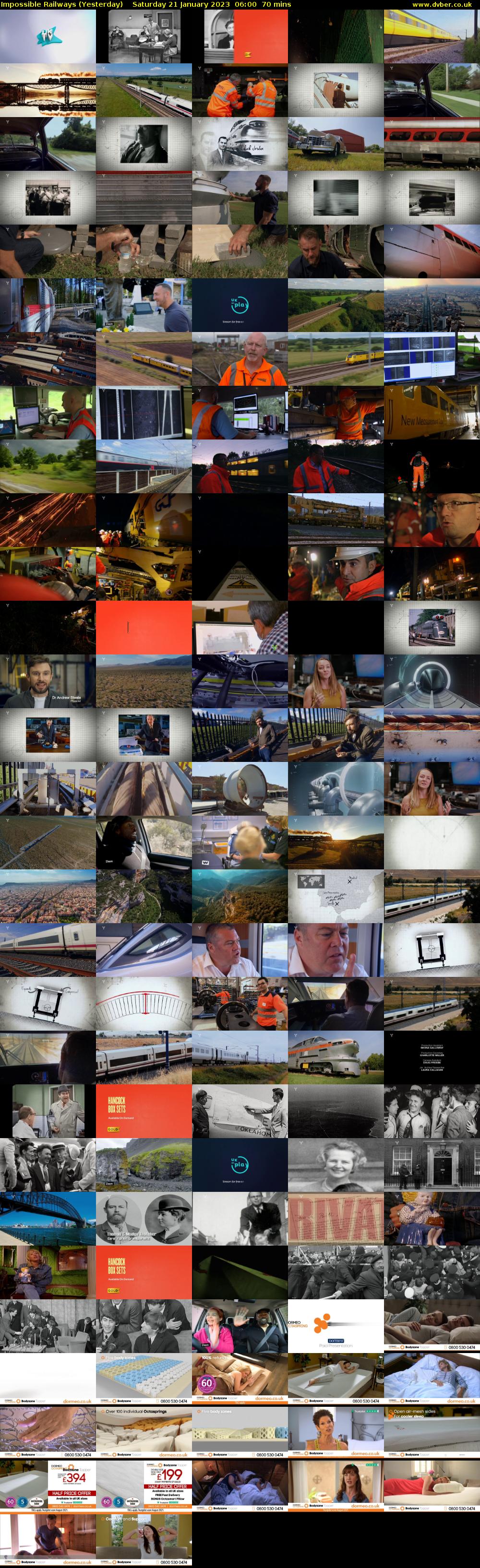 Impossible Railways (Yesterday) Saturday 21 January 2023 06:00 - 07:10