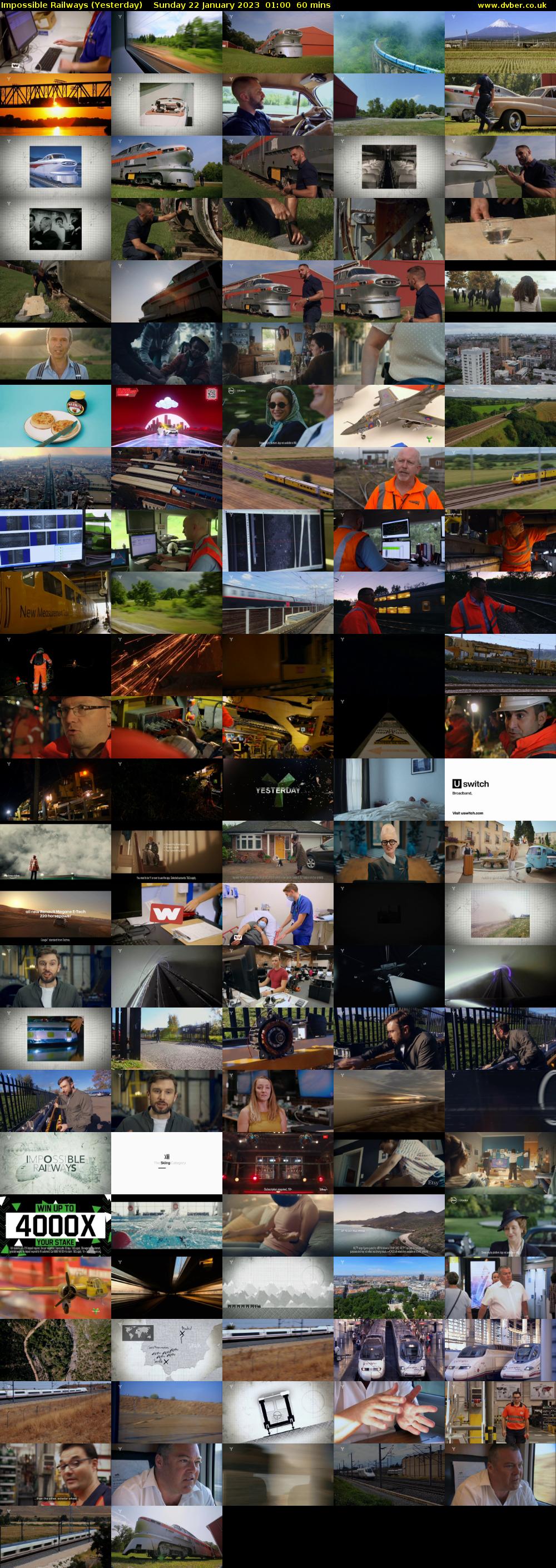 Impossible Railways (Yesterday) Sunday 22 January 2023 01:00 - 02:00