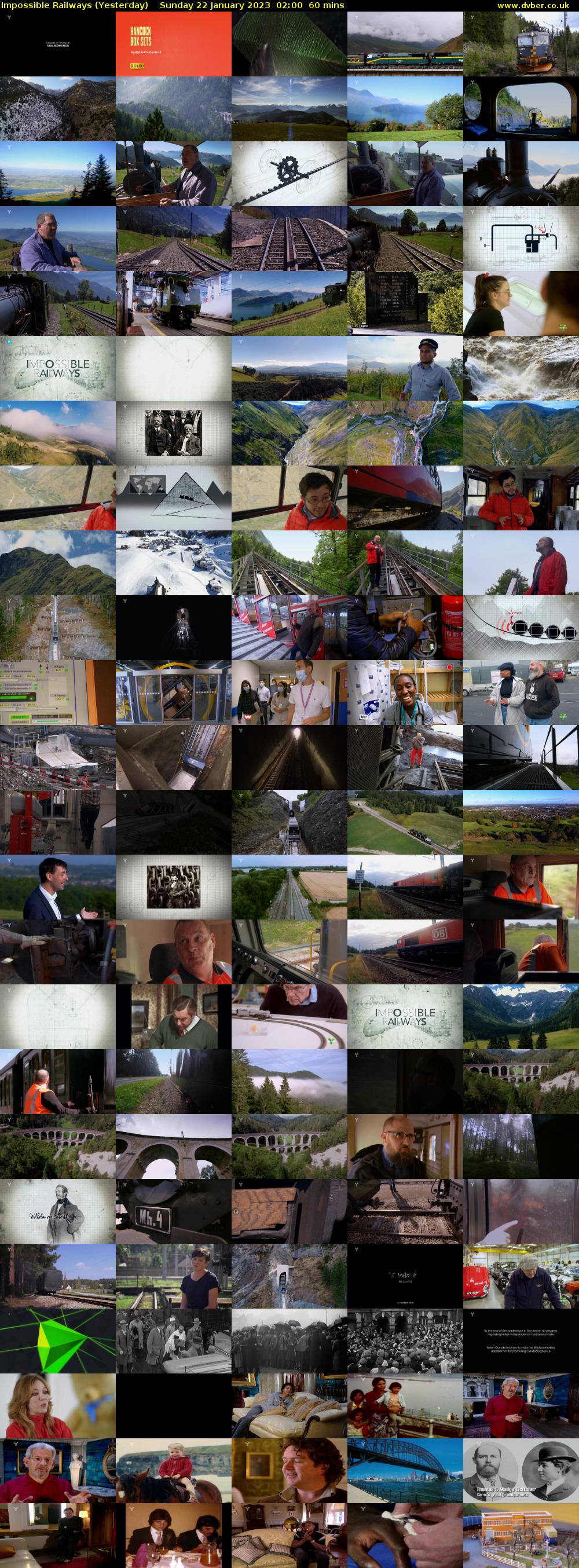 Impossible Railways (Yesterday) Sunday 22 January 2023 02:00 - 03:00