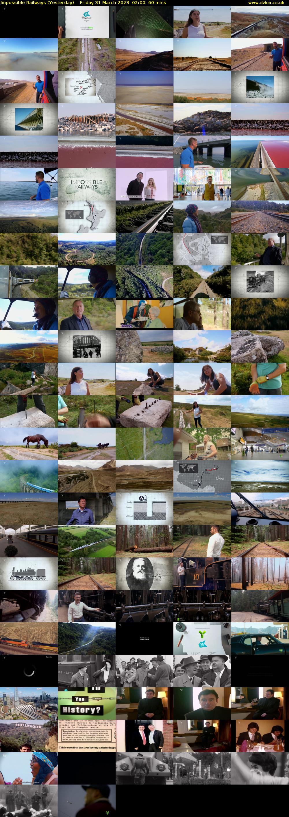 Impossible Railways (Yesterday) Friday 31 March 2023 02:00 - 03:00