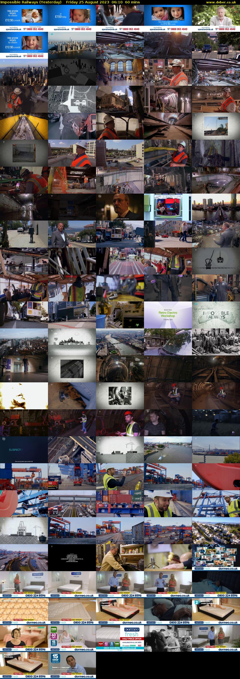 Impossible Railways (Yesterday) Friday 25 August 2023 06:10 - 07:10