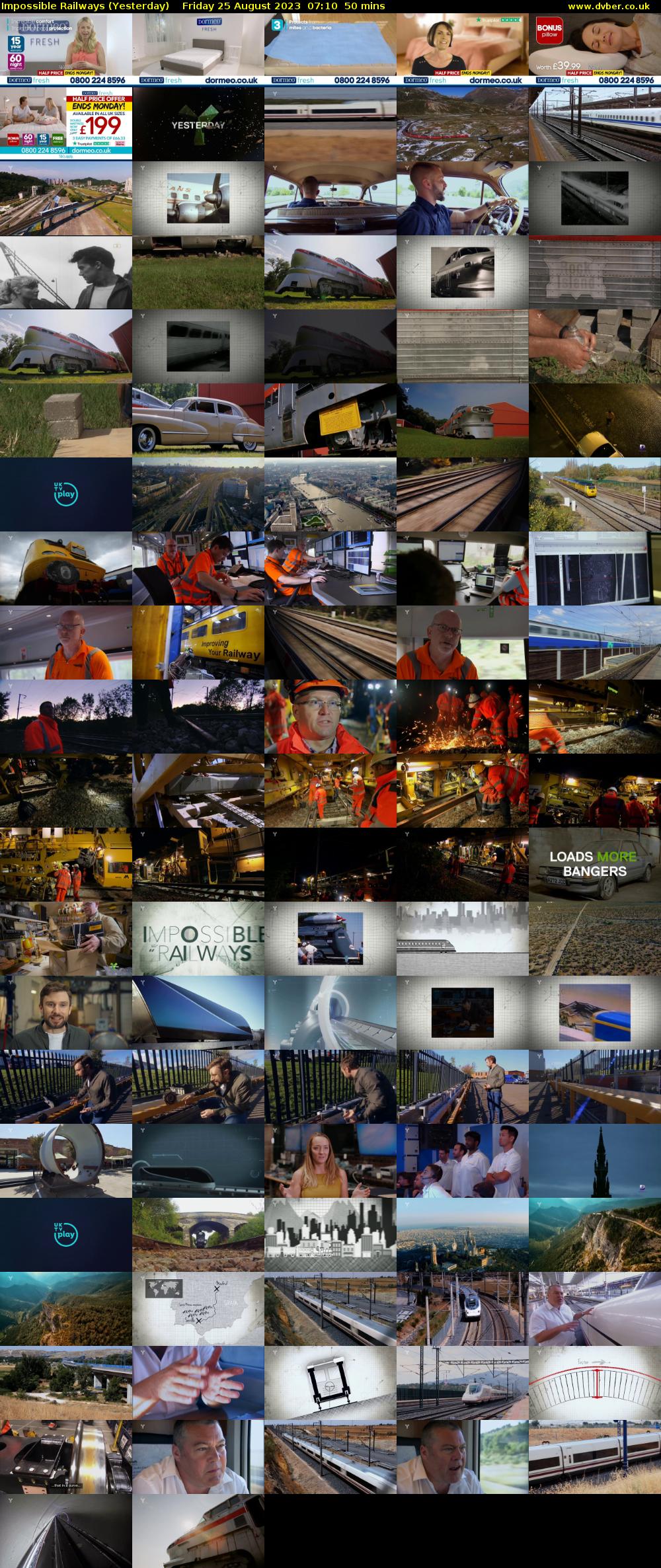 Impossible Railways (Yesterday) Friday 25 August 2023 07:10 - 08:00