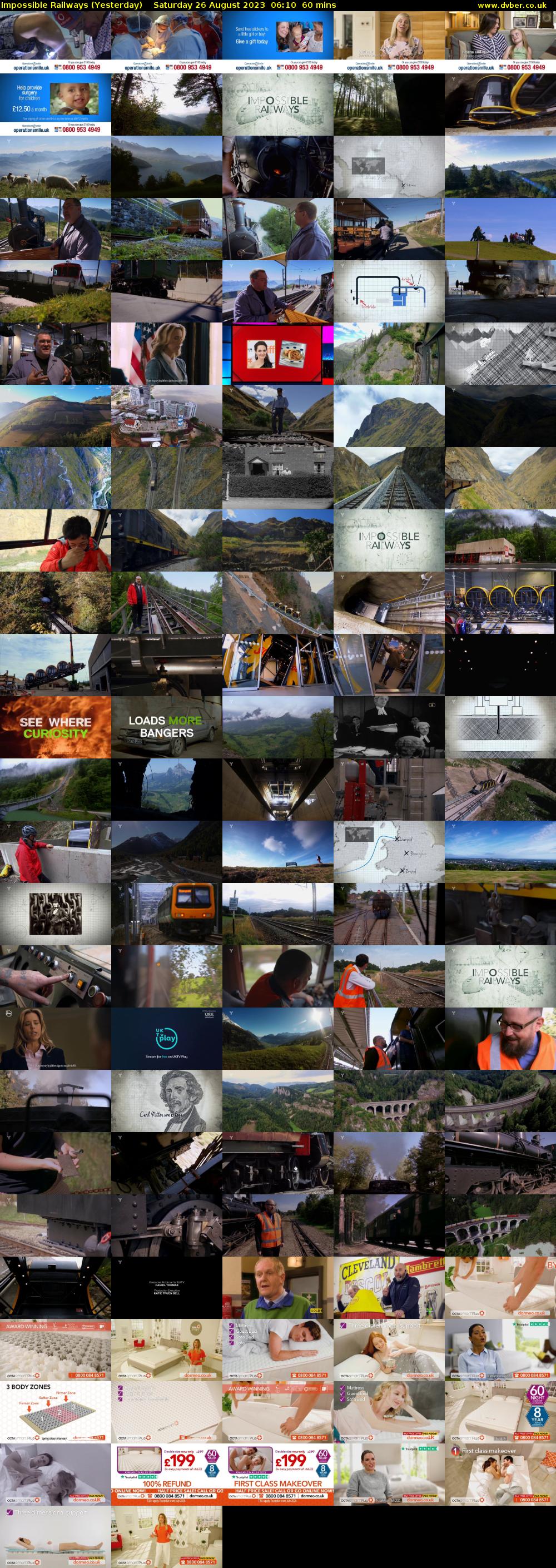 Impossible Railways (Yesterday) Saturday 26 August 2023 06:10 - 07:10