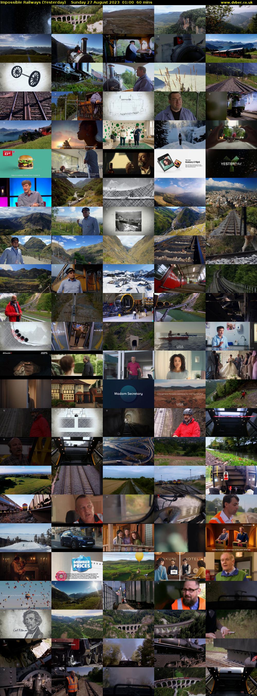 Impossible Railways (Yesterday) Sunday 27 August 2023 01:00 - 02:00