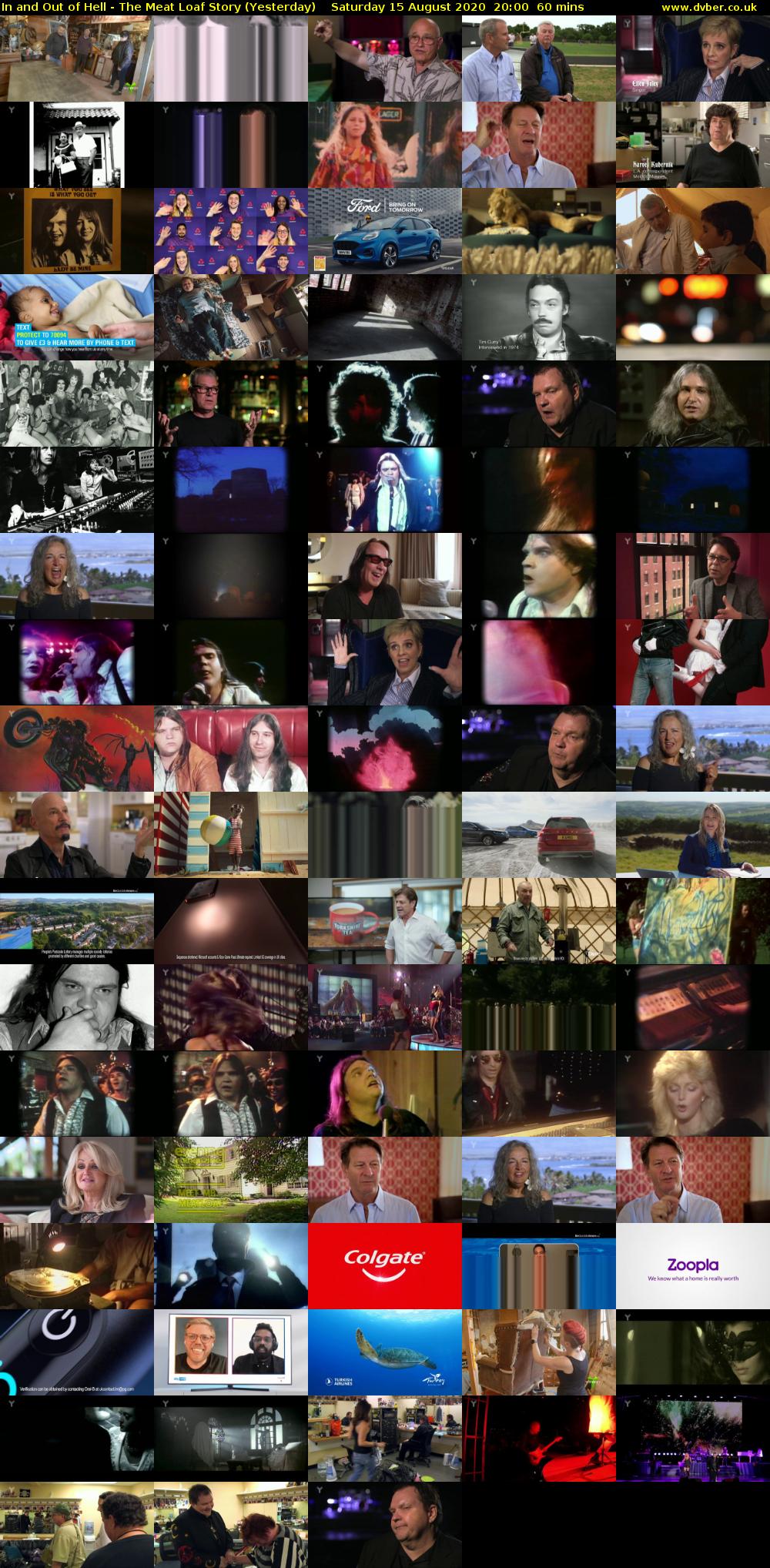 In and Out of Hell - The Meat Loaf Story (Yesterday) Saturday 15 August 2020 20:00 - 21:00