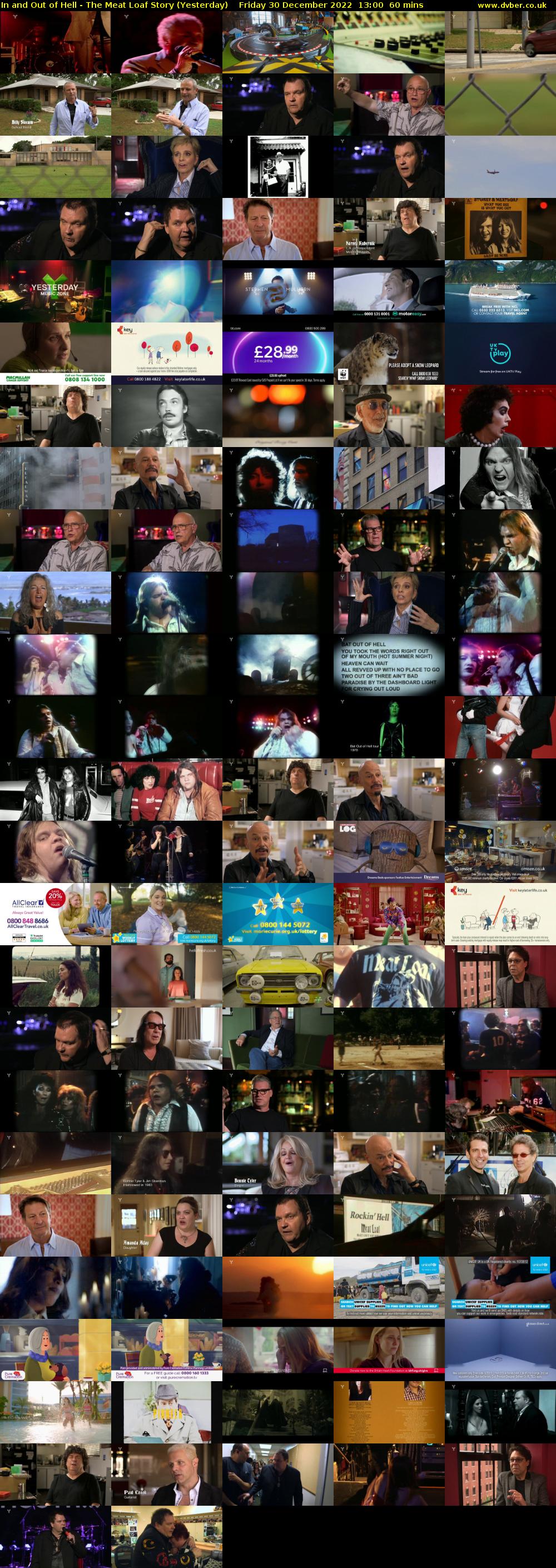 In and Out of Hell - The Meat Loaf Story (Yesterday) Friday 30 December 2022 13:00 - 14:00