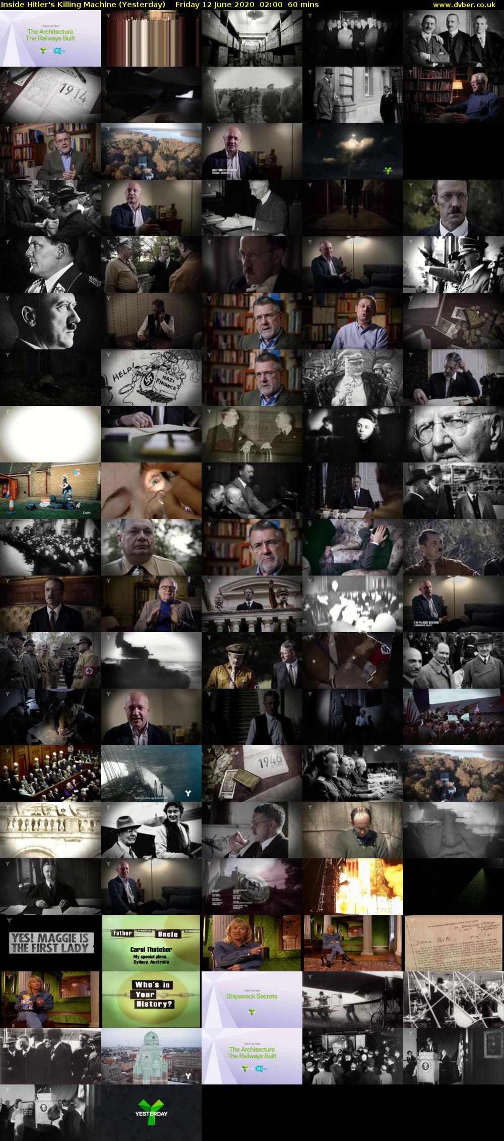 Inside Hitler's Killing Machine (Yesterday) Friday 12 June 2020 02:00 - 03:00