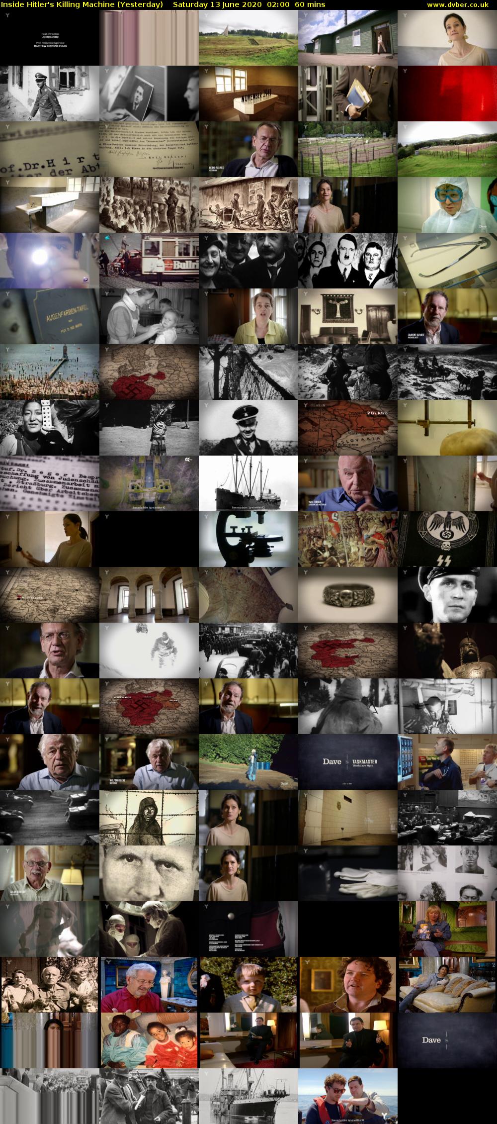 Inside Hitler's Killing Machine (Yesterday) Saturday 13 June 2020 02:00 - 03:00