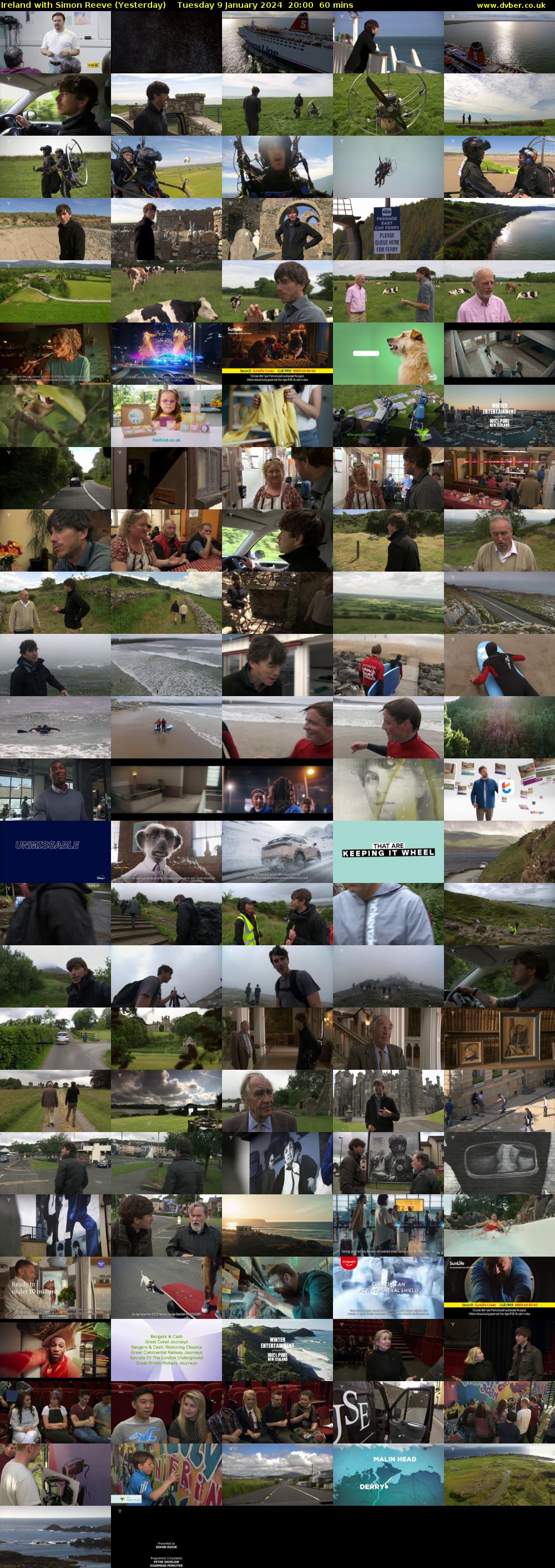 Ireland with Simon Reeve (Yesterday) Tuesday 9 January 2024 20:00 - 21:00
