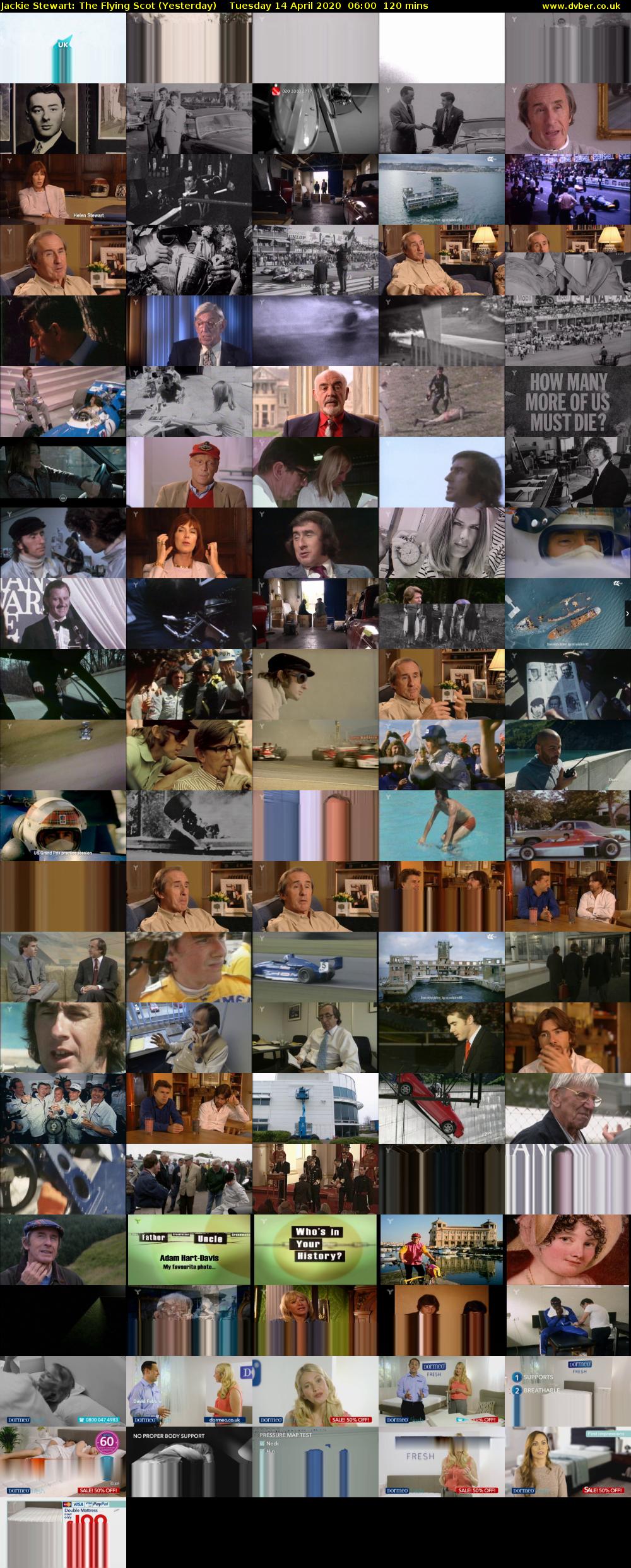 Jackie Stewart: The Flying Scot (Yesterday) Tuesday 14 April 2020 06:00 - 08:00