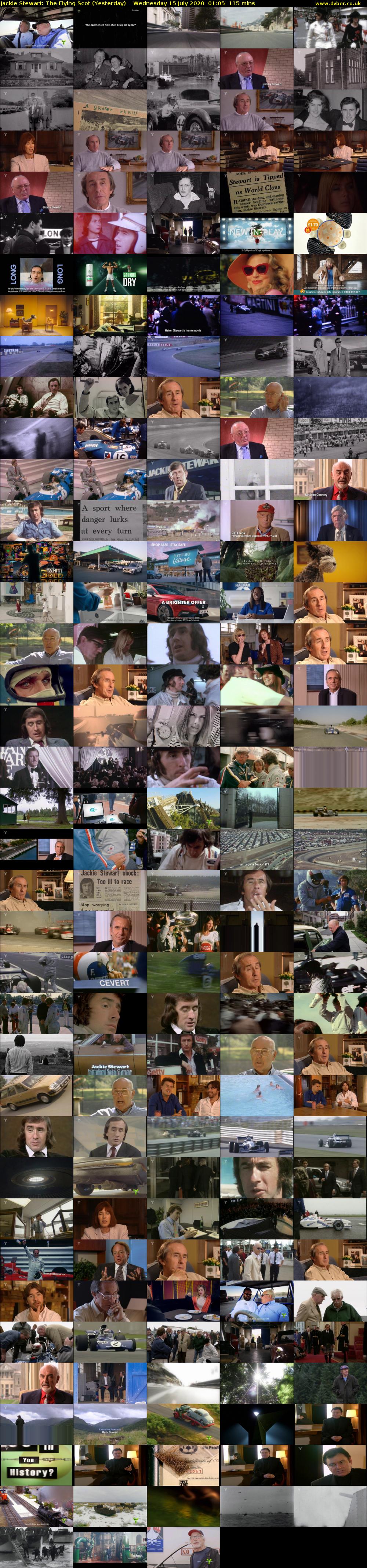 Jackie Stewart: The Flying Scot (Yesterday) Wednesday 15 July 2020 01:05 - 03:00