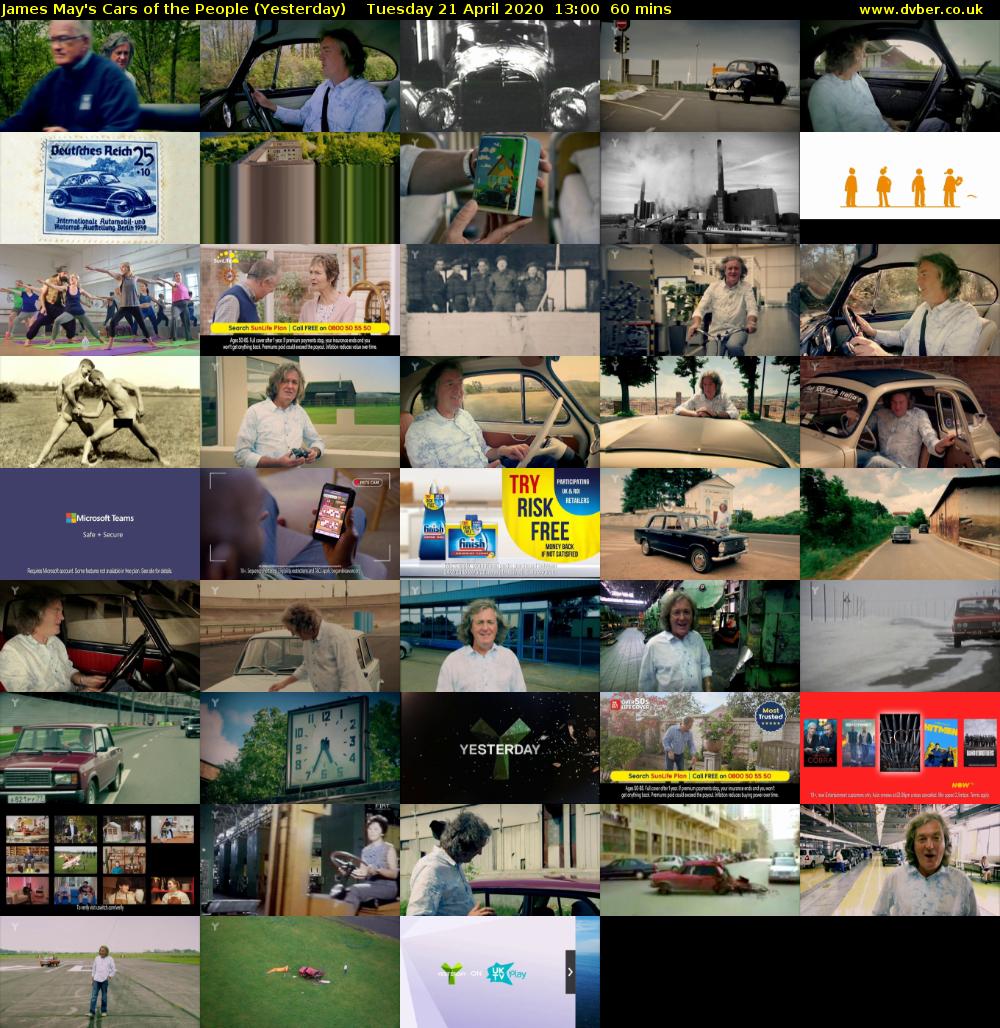 James May's Cars of the People (Yesterday) Tuesday 21 April 2020 13:00 - 14:00