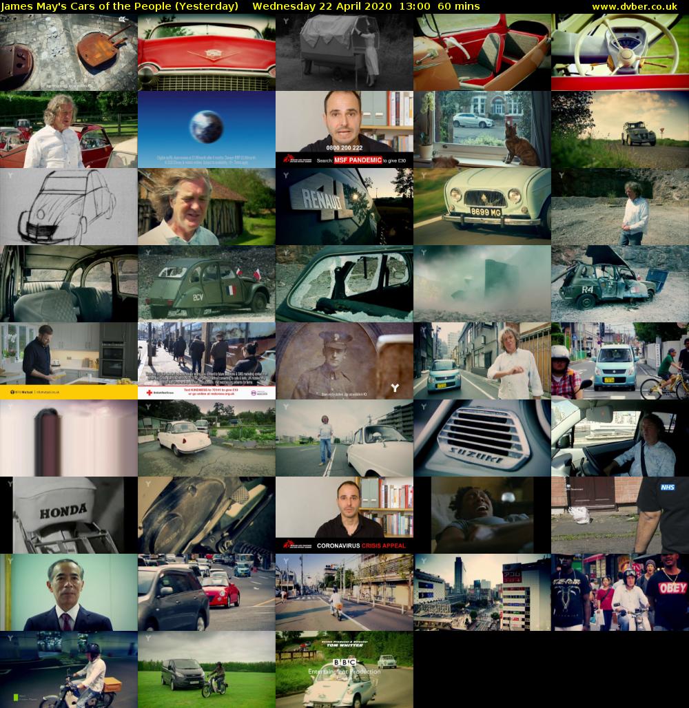 James May's Cars of the People (Yesterday) Wednesday 22 April 2020 13:00 - 14:00