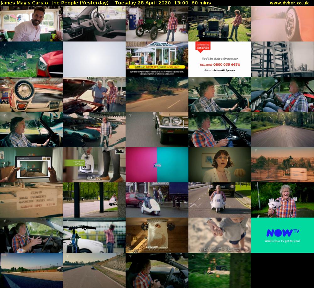 James May's Cars of the People (Yesterday) Tuesday 28 April 2020 13:00 - 14:00