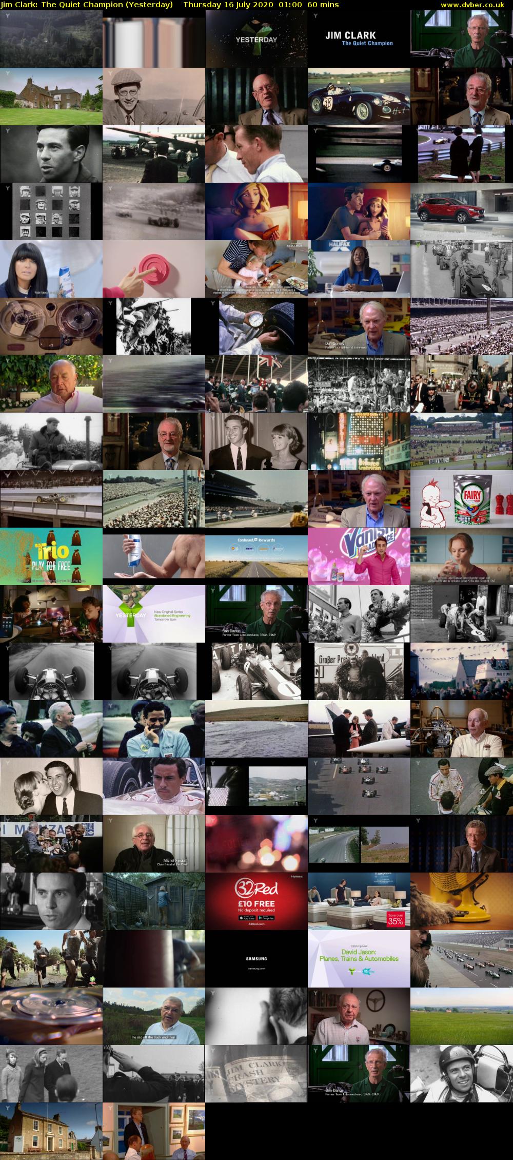 Jim Clark: The Quiet Champion (Yesterday) Thursday 16 July 2020 01:00 - 02:00