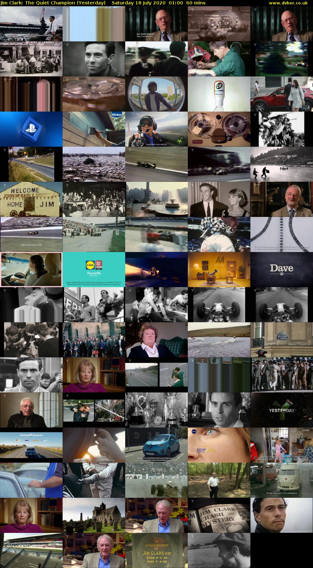 Jim Clark: The Quiet Champion (Yesterday) Saturday 18 July 2020 01:00 - 02:00