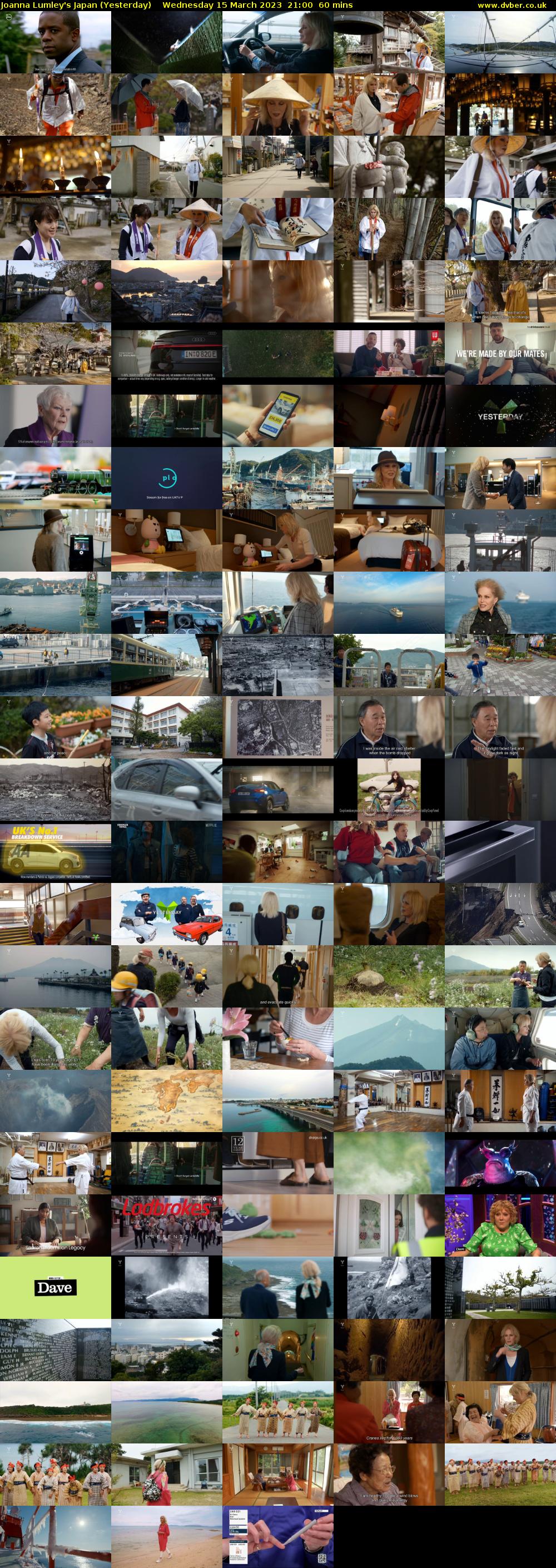 Joanna Lumley's Japan (Yesterday) Wednesday 15 March 2023 21:00 - 22:00