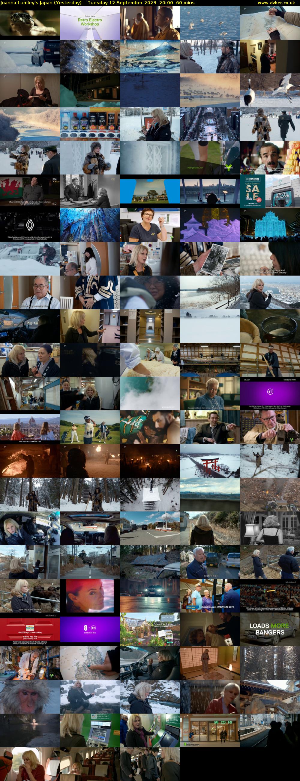 Joanna Lumley's Japan (Yesterday) Tuesday 12 September 2023 20:00 - 21:00