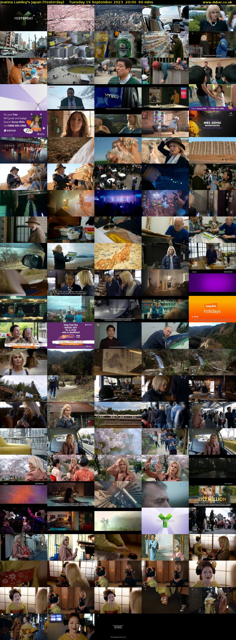 Joanna Lumley's Japan (Yesterday) Tuesday 19 September 2023 20:00 - 21:00