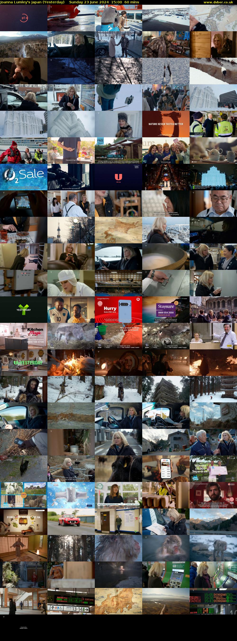 Joanna Lumley's Japan (Yesterday) Sunday 23 June 2024 15:00 - 16:00