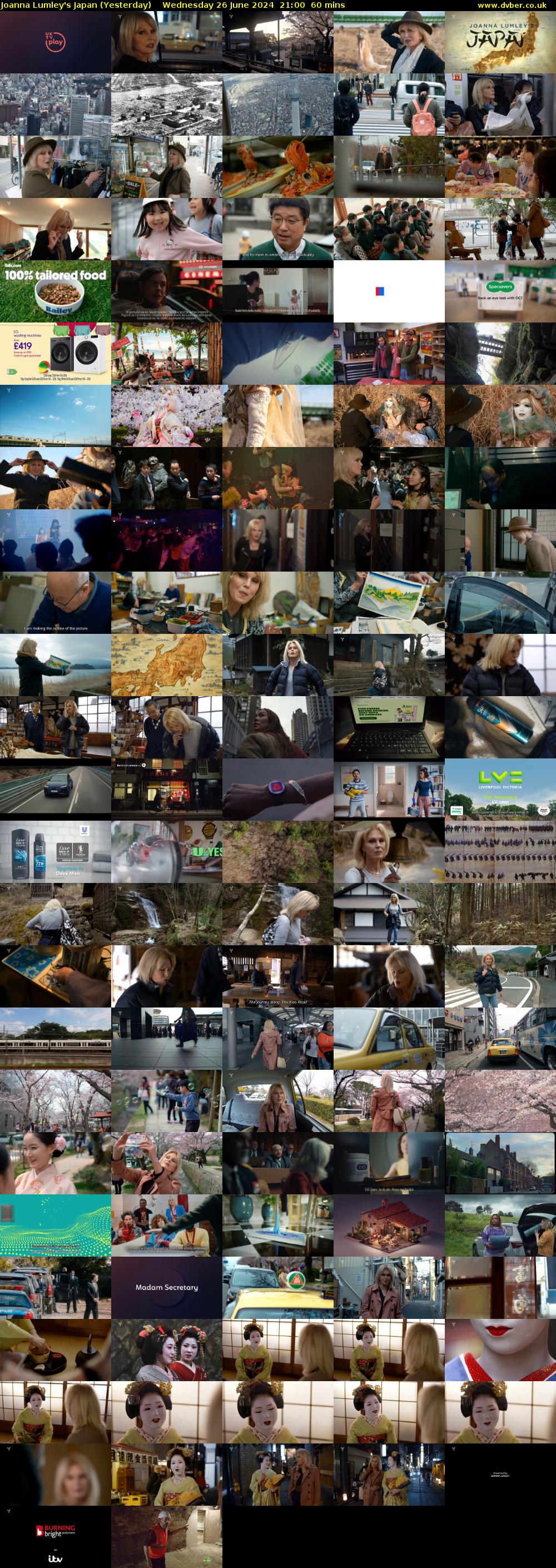 Joanna Lumley's Japan (Yesterday) Wednesday 26 June 2024 21:00 - 22:00