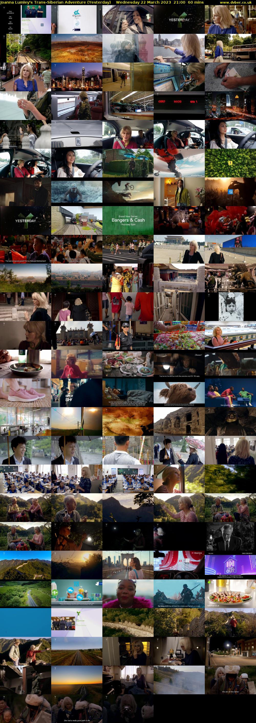 Joanna Lumley's Trans-Siberian Adventure (Yesterday) Wednesday 22 March 2023 21:00 - 22:00