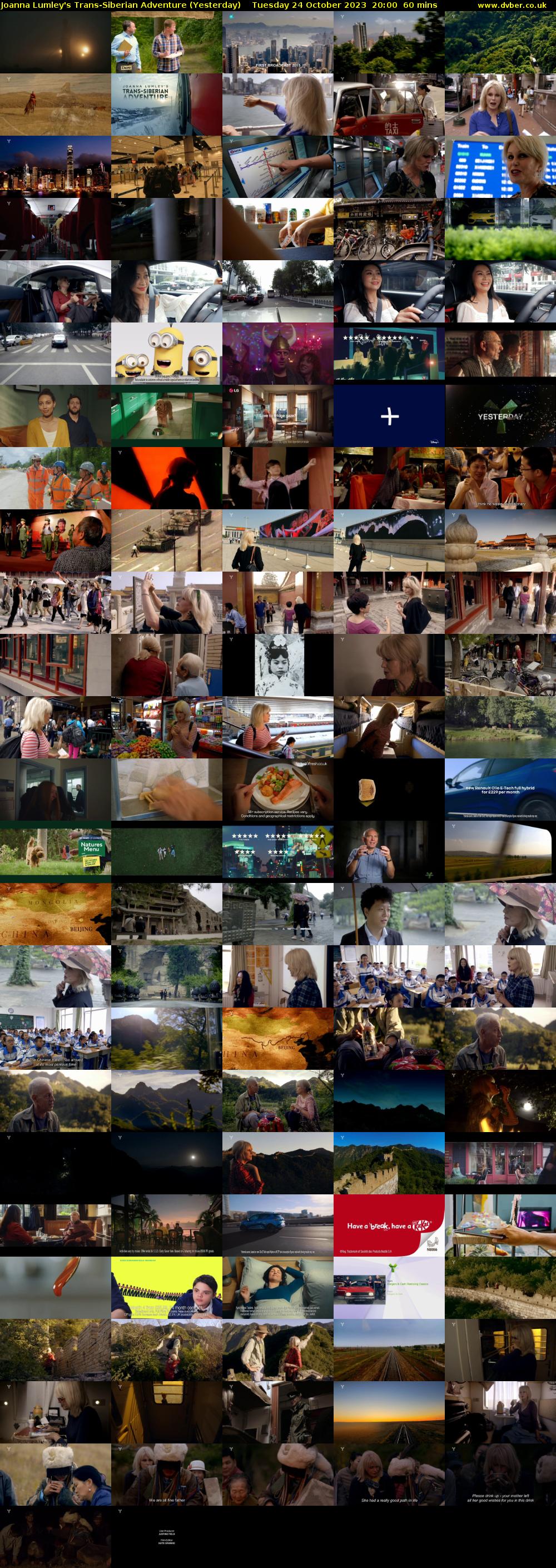 Joanna Lumley's Trans-Siberian Adventure (Yesterday) Tuesday 24 October 2023 20:00 - 21:00