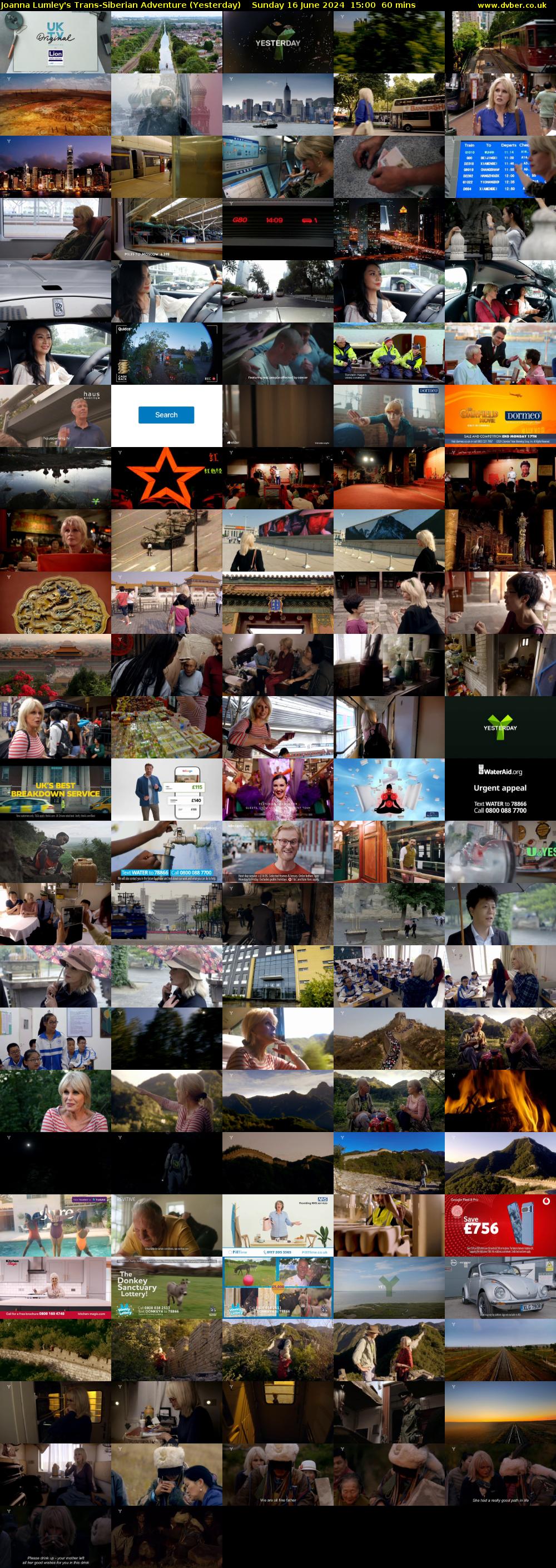 Joanna Lumley's Trans-Siberian Adventure (Yesterday) Sunday 16 June 2024 15:00 - 16:00