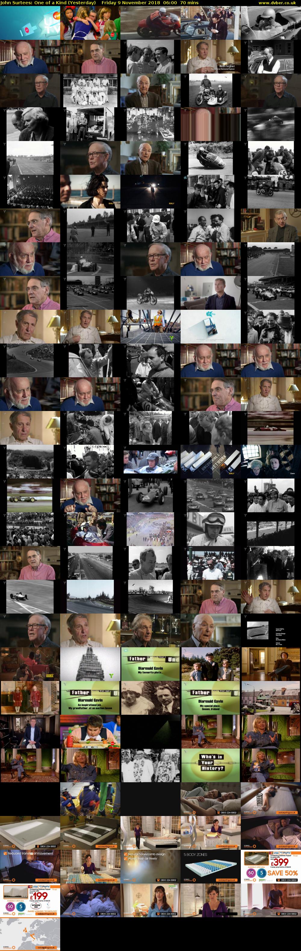 John Surtees: One of a Kind (Yesterday) Friday 9 November 2018 06:00 - 07:10