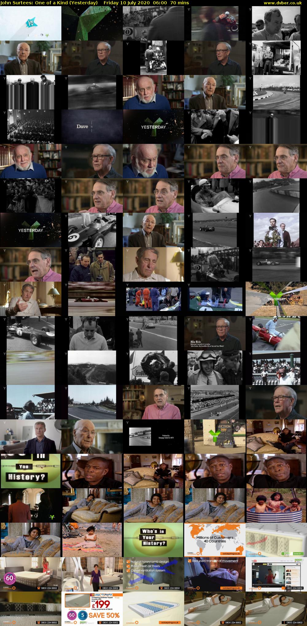 John Surtees: One of a Kind (Yesterday) Friday 10 July 2020 06:00 - 07:10