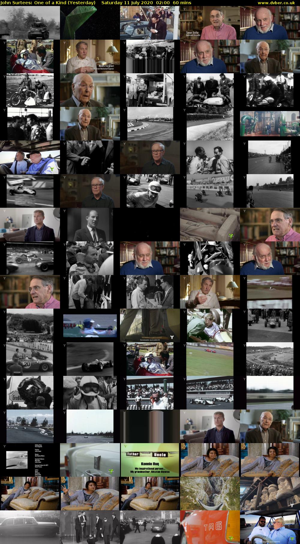 John Surtees: One of a Kind (Yesterday) Saturday 11 July 2020 02:00 - 03:00