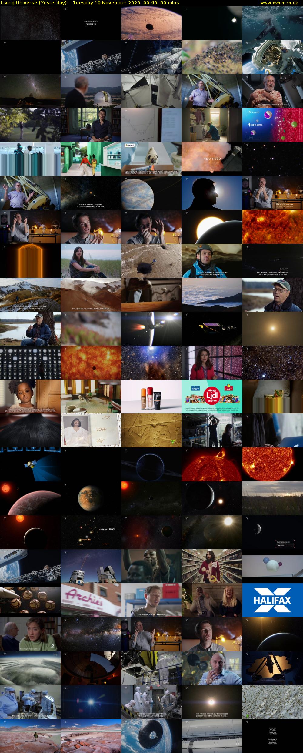 Living Universe (Yesterday) Tuesday 10 November 2020 00:40 - 01:40