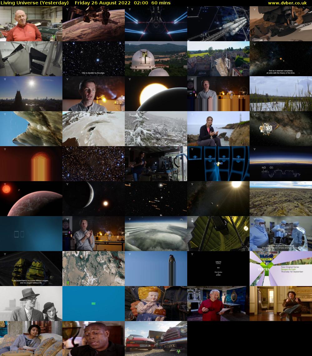Living Universe (Yesterday) Friday 26 August 2022 02:00 - 03:00