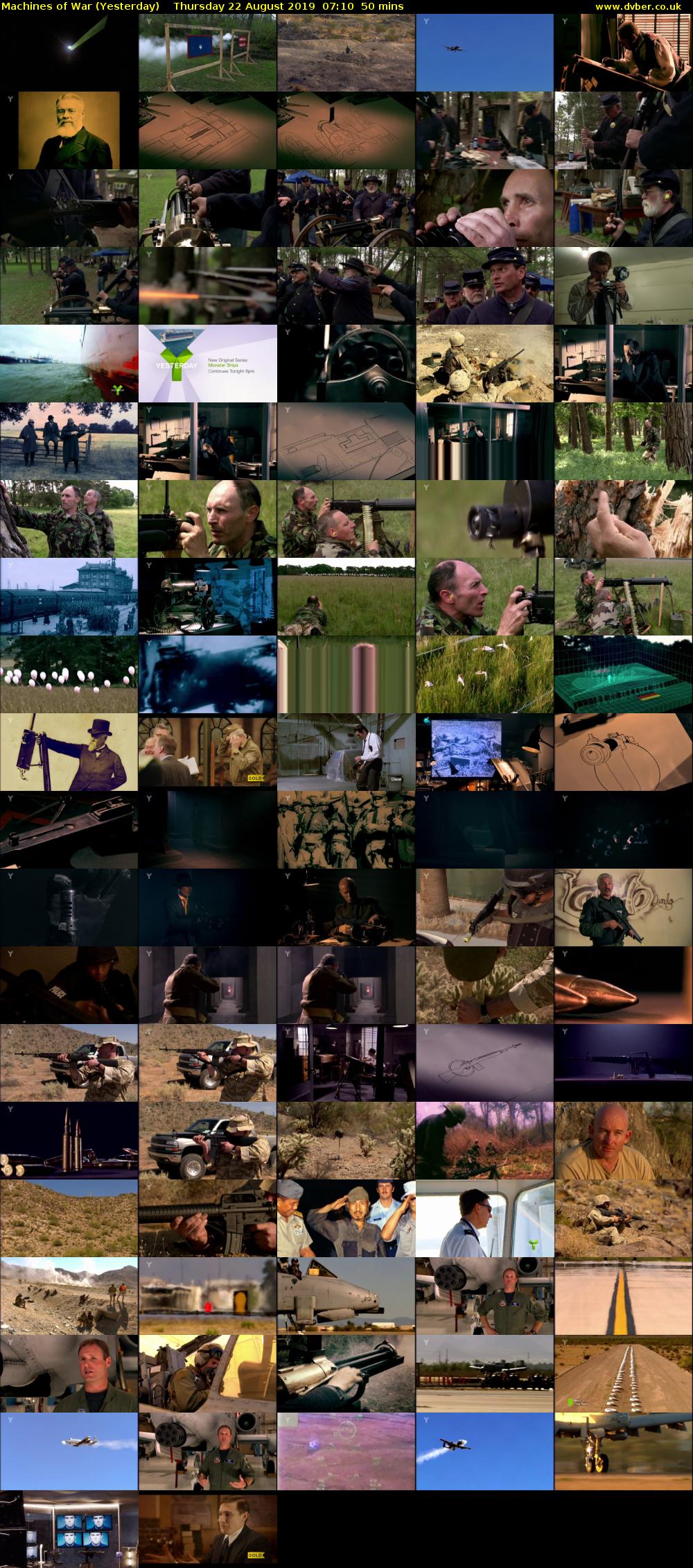 Machines of War (Yesterday) Thursday 22 August 2019 07:10 - 08:00