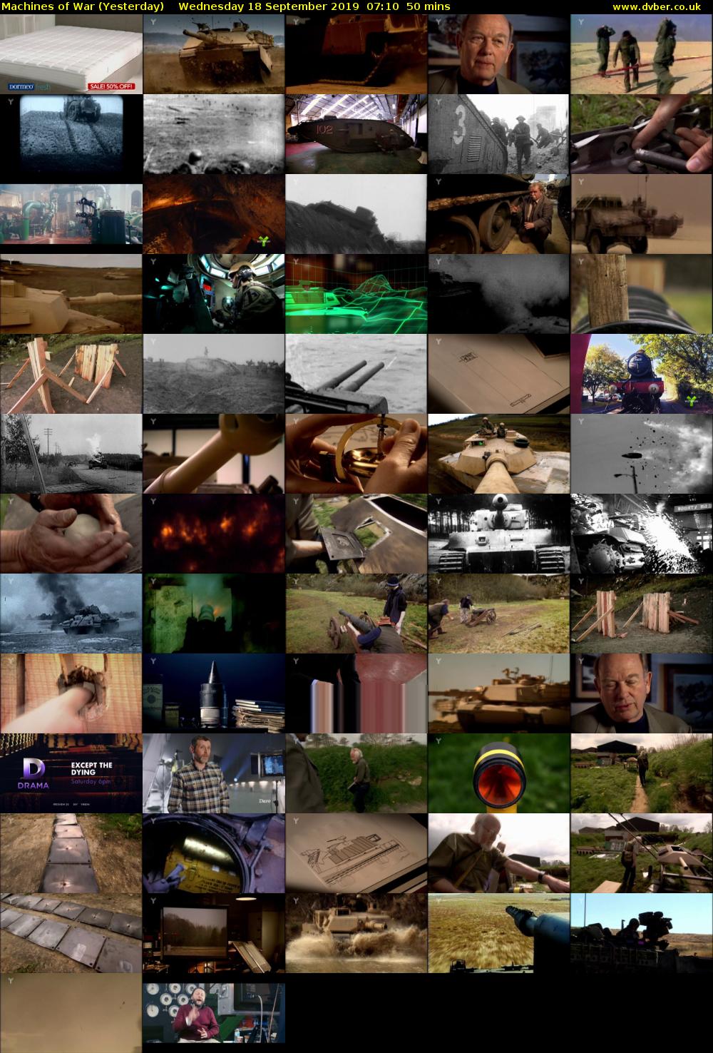 Machines of War (Yesterday) Wednesday 18 September 2019 07:10 - 08:00