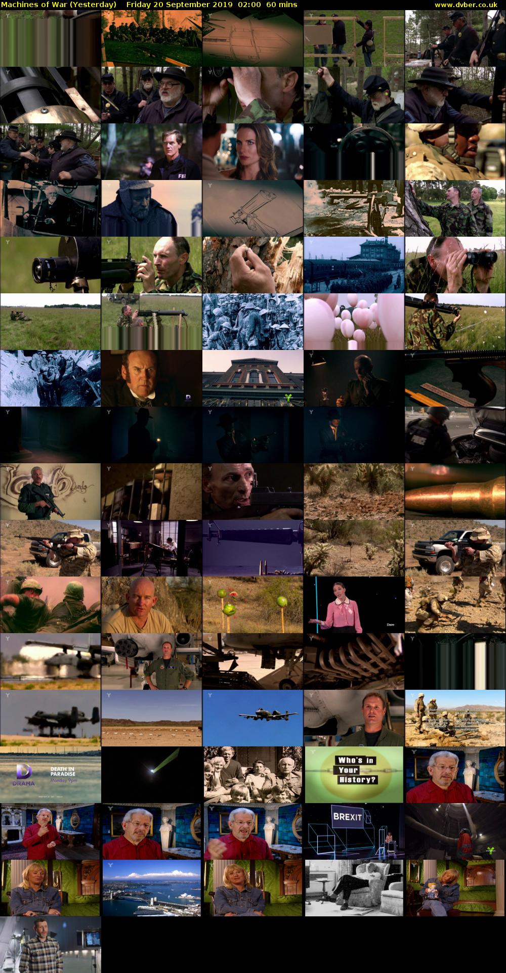 Machines of War (Yesterday) Friday 20 September 2019 02:00 - 03:00