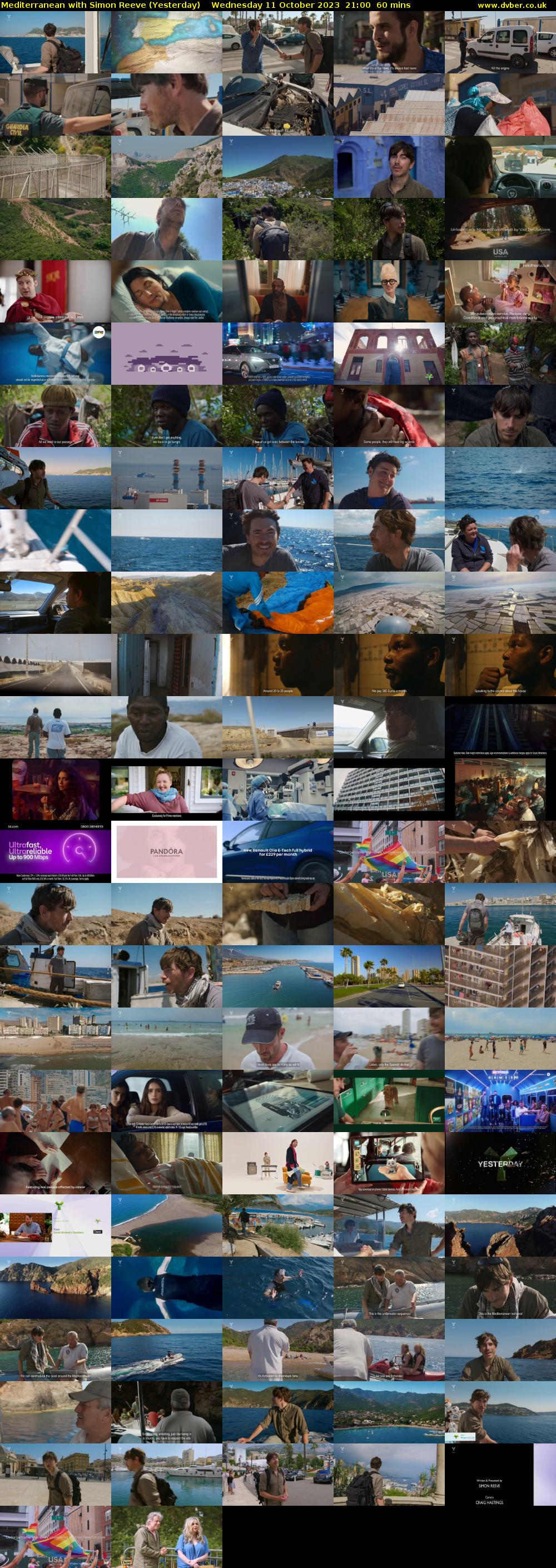 Mediterranean with Simon Reeve (Yesterday) Wednesday 11 October 2023 21:00 - 22:00