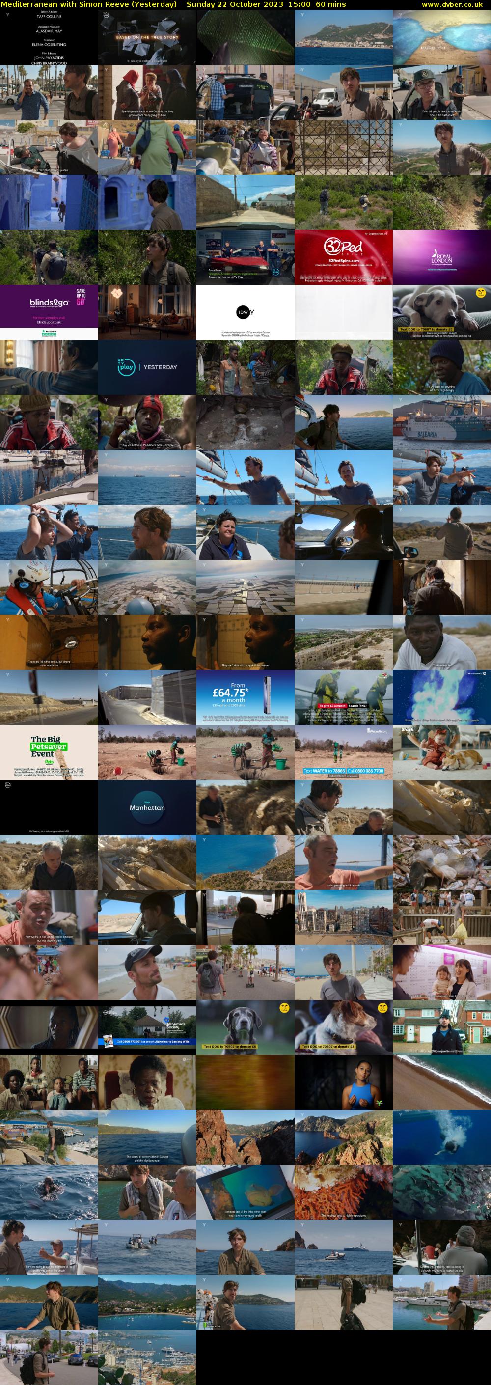 Mediterranean with Simon Reeve (Yesterday) Sunday 22 October 2023 15:00 - 16:00