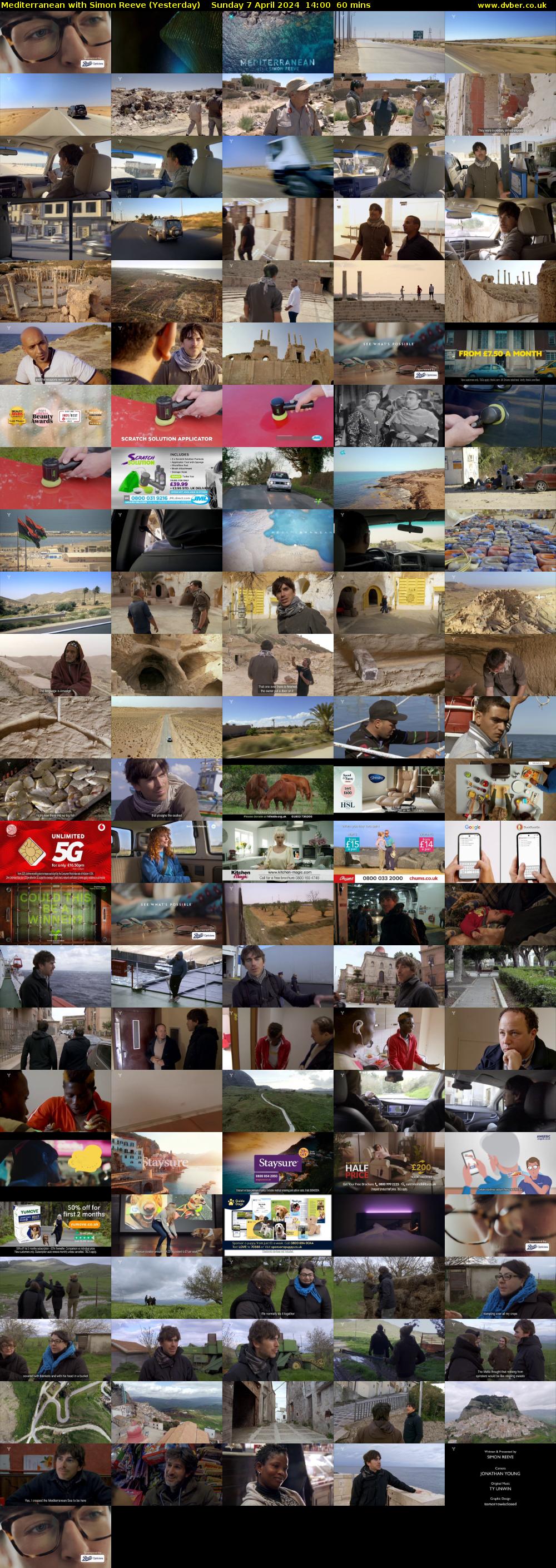 Mediterranean with Simon Reeve (Yesterday) Sunday 7 April 2024 14:00 - 15:00