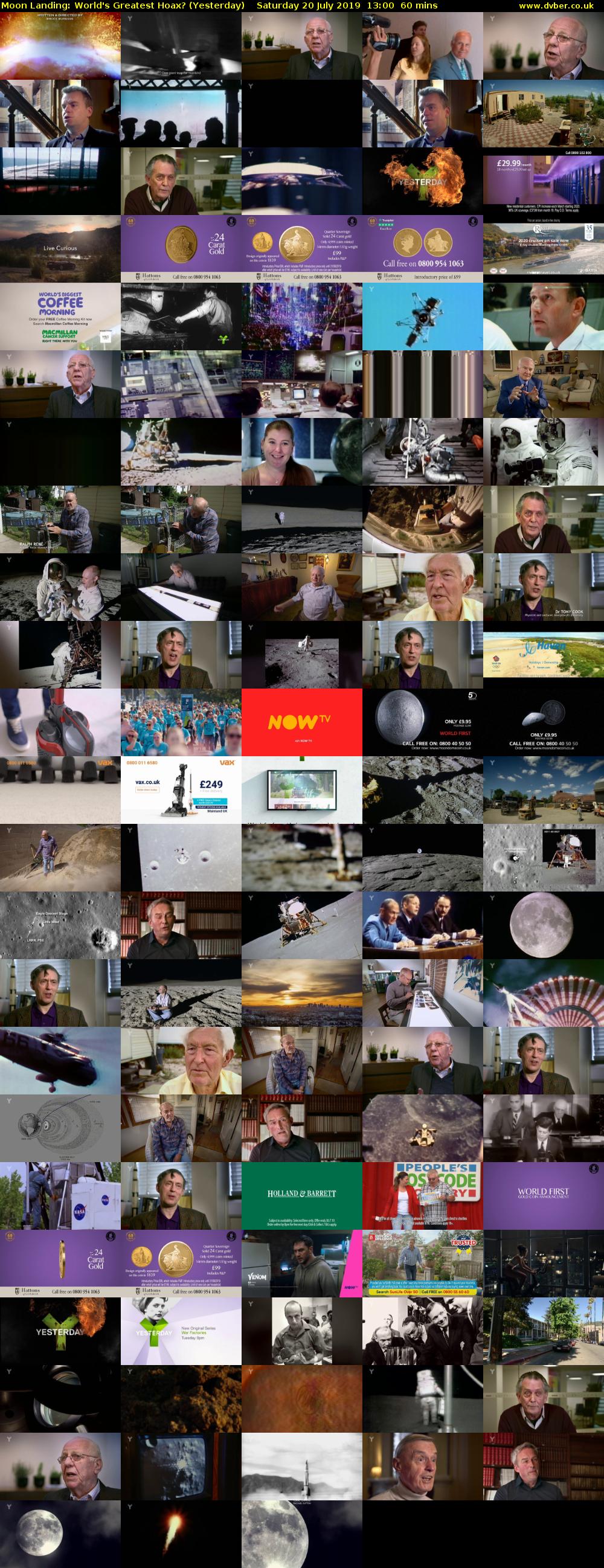 Moon Landing: World's Greatest Hoax? (Yesterday) Saturday 19 November 2018 13:00 - 14:55