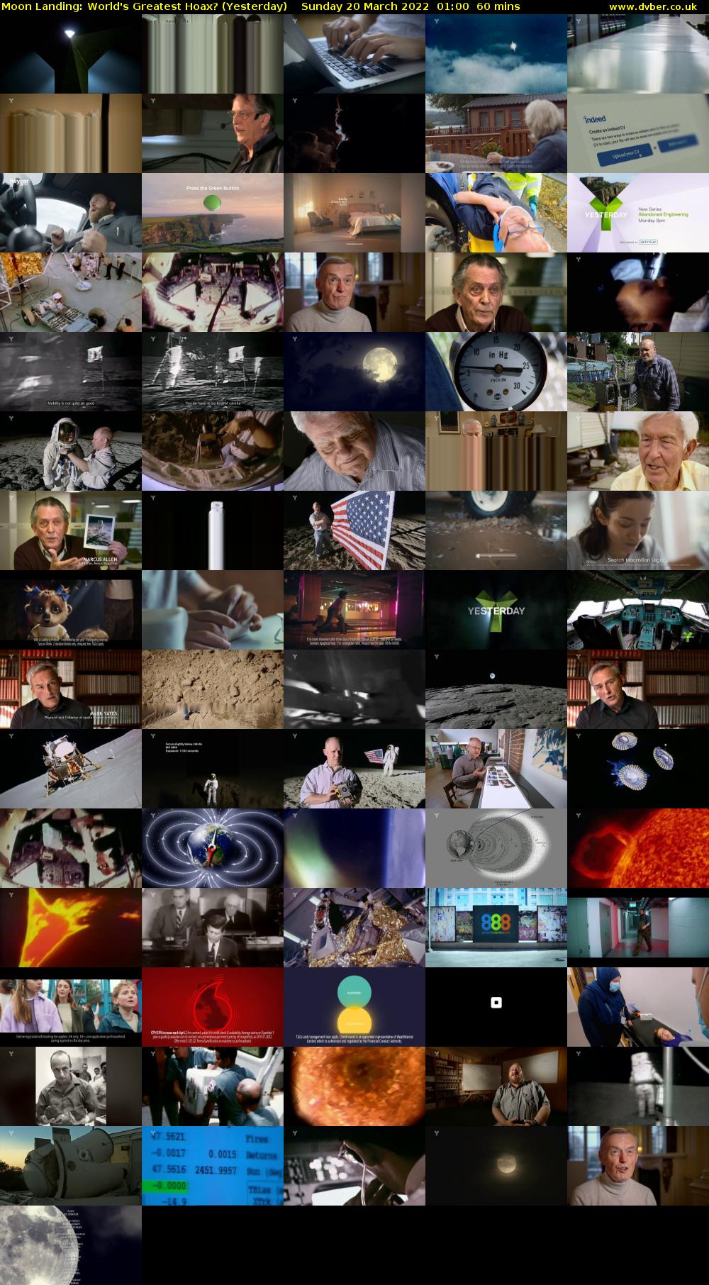 Moon Landing: World's Greatest Hoax? (Yesterday) Sunday 20 March 2022 01:00 - 02:00