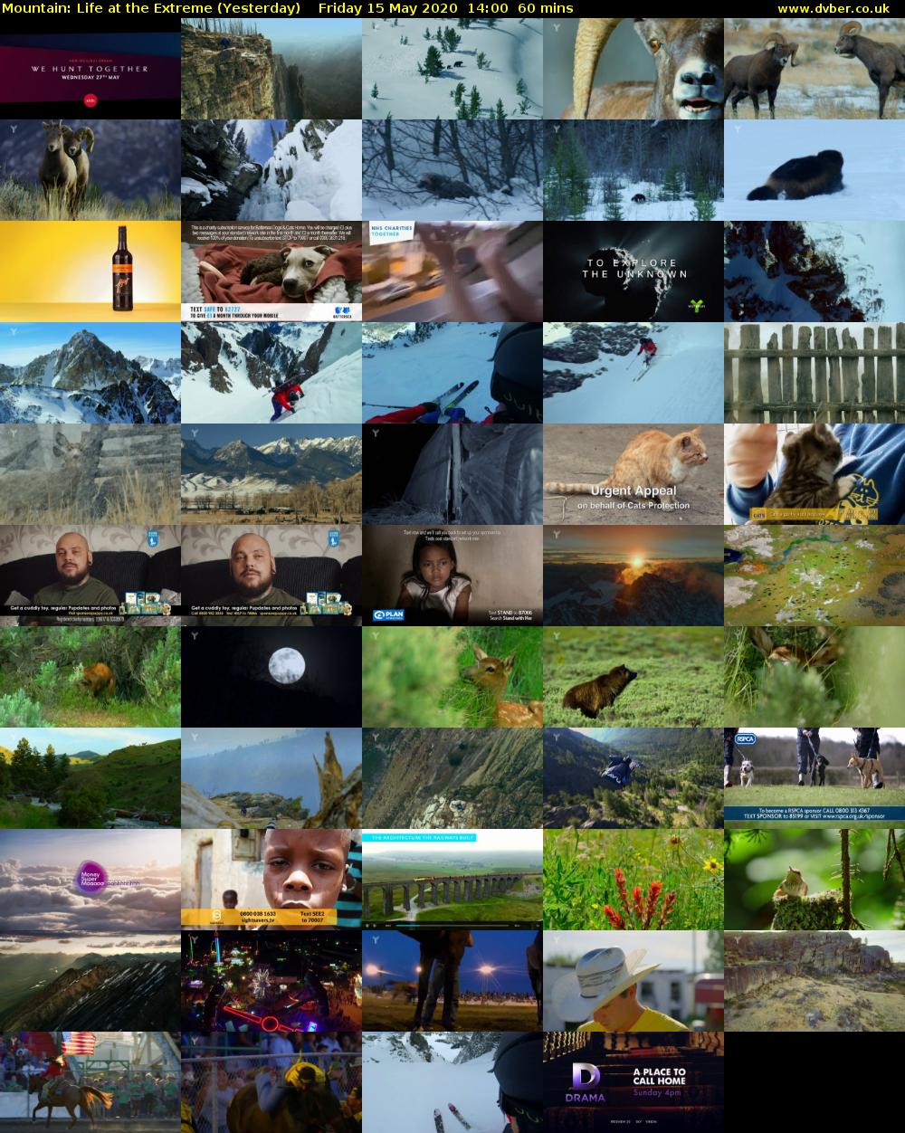 Mountain: Life at the Extreme (Yesterday) Friday 15 May 2020 14:00 - 15:00