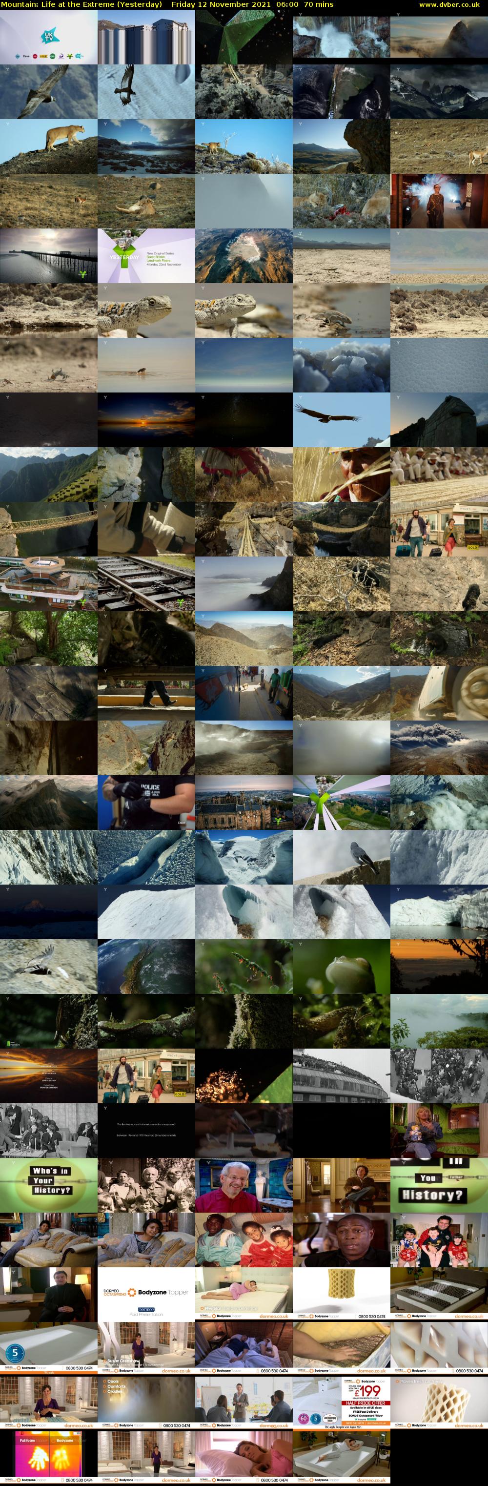 Mountain: Life at the Extreme (Yesterday) Friday 12 November 2021 06:00 - 07:10