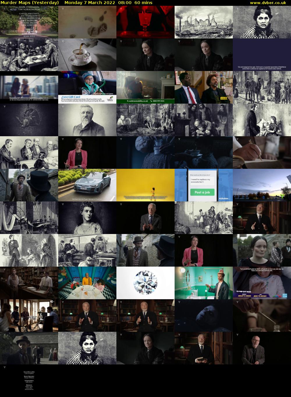 Murder Maps (Yesterday) Monday 7 March 2022 08:00 - 09:00