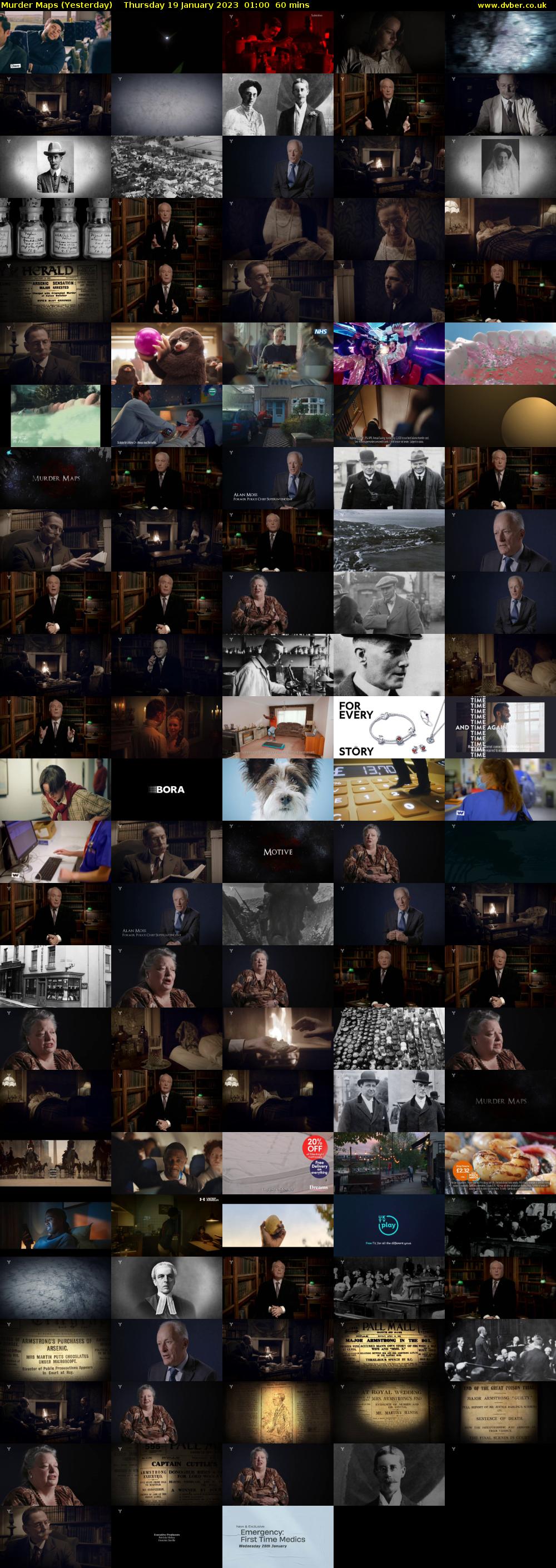Murder Maps (Yesterday) Thursday 19 January 2023 01:00 - 02:00