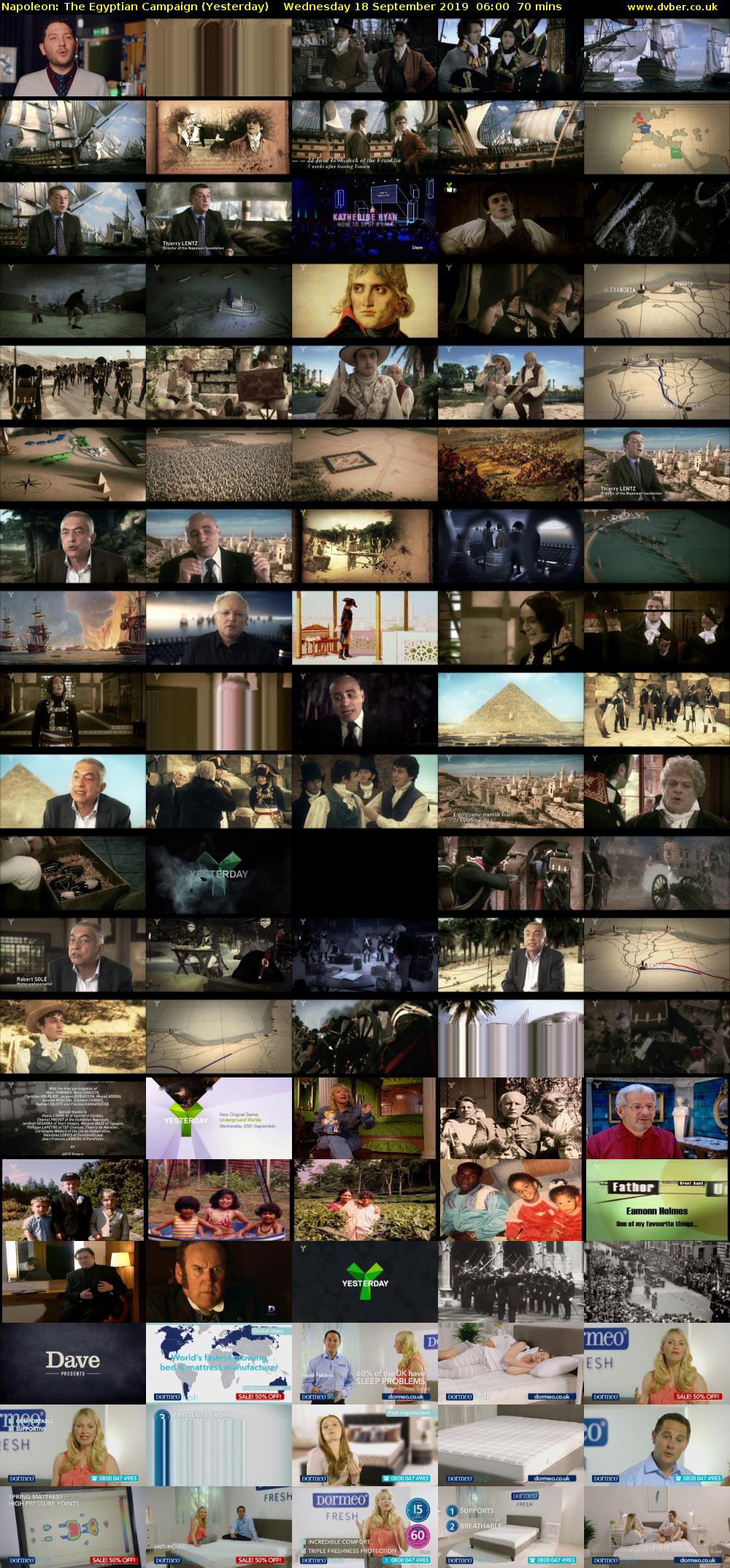 Napoleon: The Egyptian Campaign (Yesterday) Wednesday 18 September 2019 06:00 - 07:10